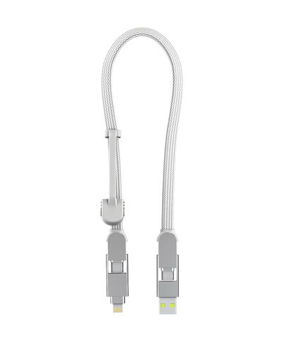 Rolling Square inCharge XL 6-in-1 Multi Charging Cable, Portable USB and USB-C Cable with 100W Ultra-Fast Charging Power, 1 Ft/0.3m, Urban Black in Kuwait