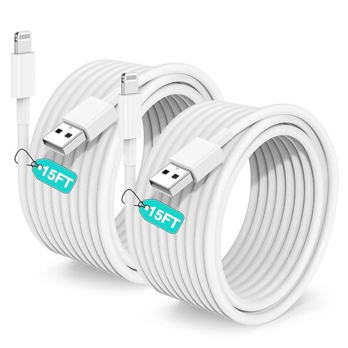 15FT USB C to USB C Cable, USBC to USBC Fast Charger Cord, Extra Long Type C to Type C Fast Charging Cable for iPhone 17 air 16 15 Pro Max Plus,Galaxy S26/S25/S24,iPad Pro/Air,MacBook Pro/Air-2Pack in Saudi Arabia