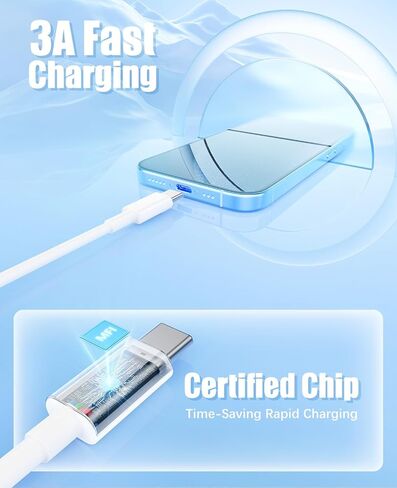 15FT USB C to USB C Cable, USBC to USBC Fast Charger Cord, Extra Long Type C to Type C Fast Charging Cable for iPhone 17 air 16 15 Pro Max Plus,Galaxy S26/S25/S24,iPad Pro/Air,MacBook Pro/Air-2Pack in Saudi Arabia