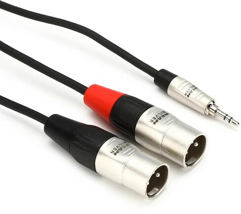 Hosa HMX-006Y Pro Stereo Breakout Cable - 3.5mm TRS Male to Dual XLR Male - 6 Foot in Kuwait