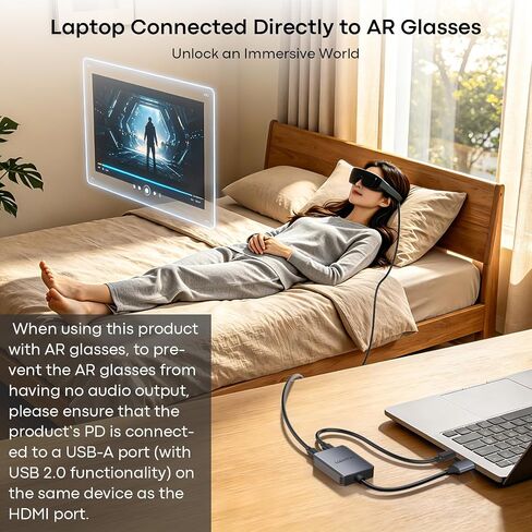 UANTIN HDMI to USB-C Adapter, 4K@60Hz for AR Glasses & Monitor in Kuwait