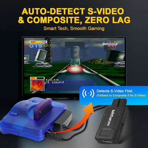 BITFUNX N64 to HDMI™ Adapter, for N64/SNES/SFC/NGC Console (Mini) in Kuwait