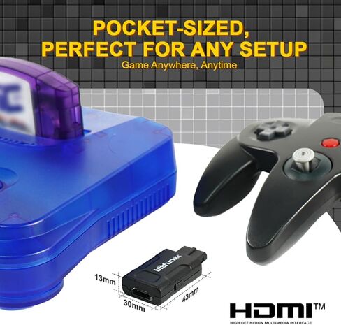 BITFUNX N64 to HDMI™ Adapter, for N64/SNES/SFC/NGC Console (Mini) in Kuwait