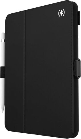 Speck Balance Folio Case for iPad 11" (A16, 2025) & 10.9" 10th Gen (2022) – Drop & Camera Protection, Slim Multi Range Stand, Apple Pencil Holder - Black/Black/White in Kuwait