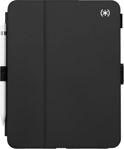 Speck Balance Folio Case for iPad 11" (A16, 2025) & 10.9" 10th Gen (2022) – Drop & Camera Protection, Slim Multi Range Stand, Apple Pencil Holder - Black/Black/White in Kuwait