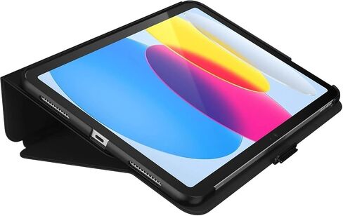 Speck Balance Folio Case for iPad 11" (A16, 2025) & 10.9" 10th Gen (2022) – Drop & Camera Protection, Slim Multi Range Stand, Apple Pencil Holder - Black/Black/White in Kuwait