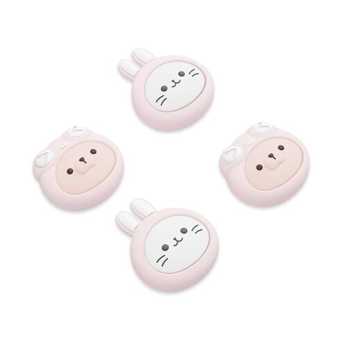 PlayVital Joystick Caps for Nintendo Switch, Thumbstick Grips for Switch Lite, Analog Cover for OLED Joycon Thumb Grip Caps - Chubby Bear & Smiley Bunny in Kuwait