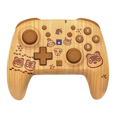 HORI Wireless HORIPAD Turbo (Animal Crossing Wood Brown) for Nintendo Switch 2 – Rechargeable Controller - Officially Licensed by Nintendo in Kuwait