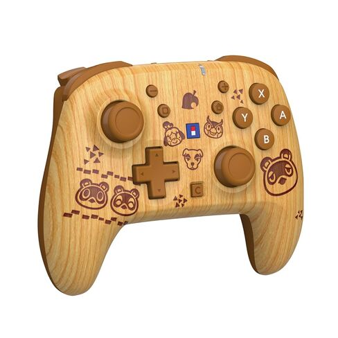 HORI Wireless HORIPAD Turbo (Animal Crossing Wood Brown) for Nintendo Switch 2 – Rechargeable Controller - Officially Licensed by Nintendo in Kuwait