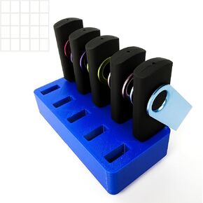 JBOS 10-Slot USB Flash Drive Holder Stand, Desktop Organizer Rack for Memory Sticks, Jump Drives & Electronic Accessories, Office Desk Storage, Blue in Saudi Arabia