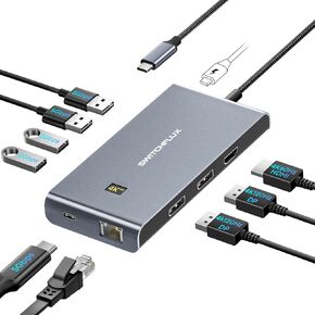 Laptop Docking Station 3 Monitors,11in1 USBC Hub Triple Display in Saudi Arabia