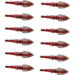 12pcs Hunting Broadheads 85 Grain Archery Broadheads 3-Blade Hunting Hybrid Mechanical Archery Tip 1.7" Cutting Dia for Compound, Recurve Bow & Crossbow in Kuwait