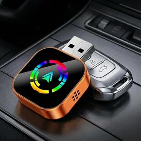 Wireless CarPlay Adapter, 2-in-1 Mini CarPlay & Android Auto Wireless Adapter, Plug & Play, Auto Connect, Car Accessories, Car Play Dongle Compatible with iPhone & Android in Kuwait