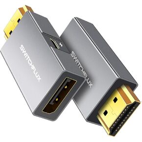 HDMI to Displayport Adapter [2 Pack], 4k@60Hz HDMI to Displayport Converter, Aluminium HDMI Male to DP Female Adapter Compatible with PC, Graphics Card, Laptop and More, 1.96 inch, Grey in Kuwait