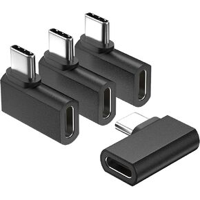 USB-C 90 Degree Adapter 4Pack, USB C Right Angle Adapter 100W 20Gbps 4K in Kuwait