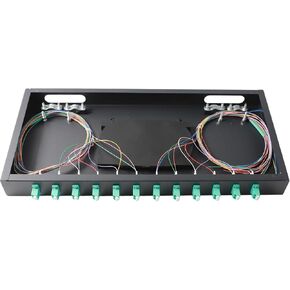LC OM3 12 Duplex 24 Port Fiber Patch Panel 1 RU 19" Rack Box in Saudi Arabia