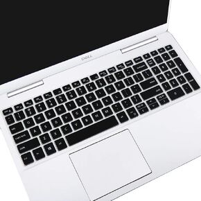 Keyboard Cover for Dell Inspiron 15 3000 3501 3502 3505, Dell Inspiron 15 17 5000 5584 5593 5594 5598 5501 5502 5505 5508 5509, 7000 7500 7590 7591 7501 7506 7706 7790 7791 Keyboard Skin, Black in Kuwait
