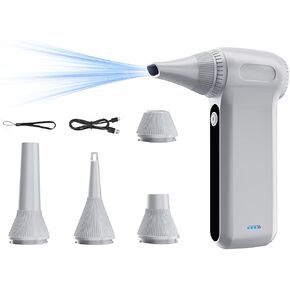 Compressed Air Duster, Ergonomic Design 250,000 RPM Compressed Canned Air Alternative, 3-Gear Powerful Blower for Computer Keyboard, PC Cleaning,Appliance,Car,Home and Outdoor in Kuwait