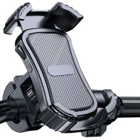 Bike Phone Holder for Handlebar,360°Adjustable Universal Motorcycle Phone Mount,Shock Absorbing Anti-Shake,for Bike and Motorcycle, Electric Scooter Mountain Bike,Fits 4.7–7"Smartphones(Black) in Saudi Arabia