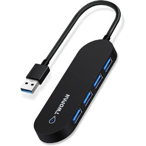 TWOPAN USB-C Hub with 4K HDMI, 4 USB 3.0 Ports, 5Gbps Data Transfer – Ultra-Compact Aluminum Adapter for MacBook, iPad Pro, XPS, Surface, ThinkPad & USB-C Laptops in Kuwait