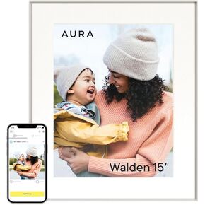 Aura HD Digital Picture Frame | Carver: The Best Frame for Gifting (White Mat, 10") in Kuwait
