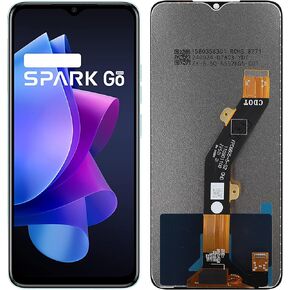 Replacement Compatible with Tecno Spark Go 2023 (Black Without Frame) LCD Display Touch Screen Digitizer Assembly with Repair Tools in Kuwait