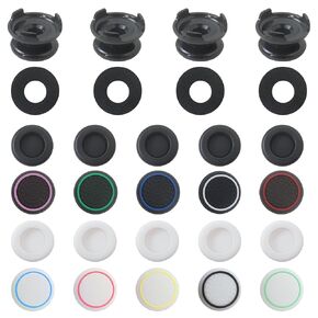 Teemuday Complete Thumbstick Customization Set with 20 Rubber Caps, 4 High Sticks, 4 Aim-Assist Rings Fit for Xbox One Elite and Fit for Xbox Series X|S - Mixed Color B in Kuwait