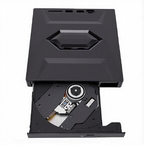 Dpofirs External DVD Drive, 7 in 1 Portable CD Burner with USB 3.0 and Type C, USB Hub for Laptop Desktop in Kuwait