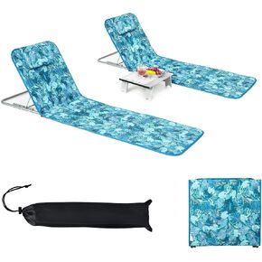 GYMAX Camping Backrest Chair, 2Pcs Oversize Floor Chair & Aluminum Table in Saudi Arabia