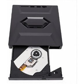 External Blu ray Drive for Laptop, DVD CD Player Drive with USB 3.0 & Type C, Wide System Compatibility Multi Functional Hub with Cable Storage for Wins OS Linux in Kuwait