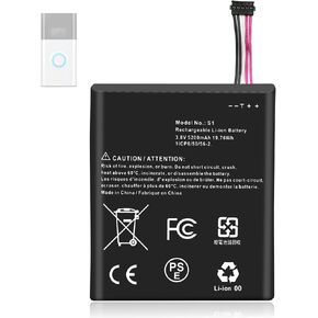 for Ring Doorbell S1 Battery Replacement: for Ring Camera Doorbell Model 2nd Generation (2020 Release) 5UM5E5 Video Doorbells Gen 2 (5 Pin Version ONLY) 5200mAh in Kuwait