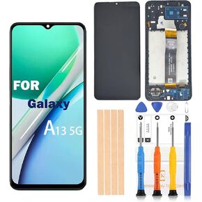 OEM 6.5 inch LCD Digitizer for Samsung Galaxy A13 5G Screen Replacement A136u s136vl A136a Touch Display, Full HD Digitizer Assembl with Full Accessories（SM-A13 5G Black with Frame in Kuwait