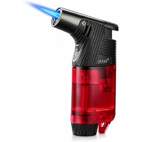Torch Lighter, Refillable Butane Torch Lighter with Adjustable Jet Flame, Windproof Single Flame Lighter with Visible Fuel Tank, Portable Pocket Lighter for Camping, BBQ, Candle (Gas Not Included) in Kuwait