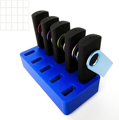 JBOS 10-Slot USB Flash Drive Holder Stand, Desktop Organizer Rack for Memory Sticks, Jump Drives & Electronic Accessories, Office Desk Storage, Blue in Kuwait