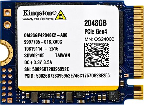 Kingston 2TB M.2 2230 PCIe Gen 4.0x4 NVMe SSD OM3SGP4 Compatible with Steam Deck Surface Ally Mini PC Up to 7000 MB/s in Kuwait