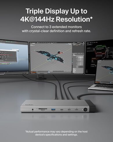 Belkin 140W Thunderbolt™ 5 Dock, 14-in-1 Docking Station, 4K@144Hz Display in Kuwait