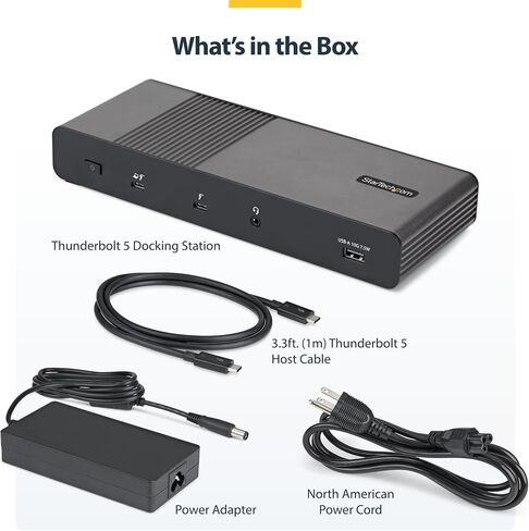 StarTech Thunderbolt 5 Universal Docking Station, Quad Monitor, 140W PD in Kuwait