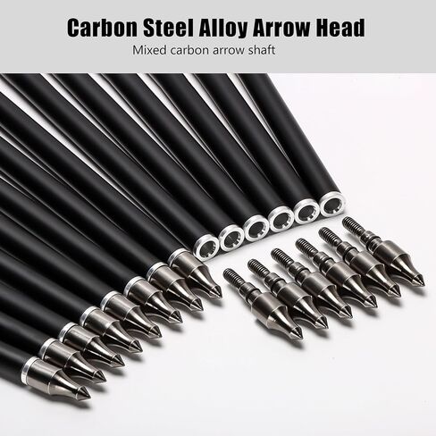 18Pcs 22 Inch Crossbow Bolt Hunting Carbon Arrows in Kuwait