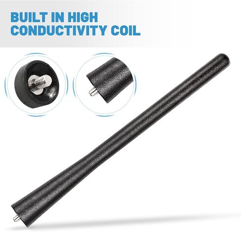 Anina 7" Car Antenna Mast for 1990-2017 Toyota Corolla Matrix Prius Yaris Solara Sienna RAV4 Scion iQ tC Black Antenna in Kuwait