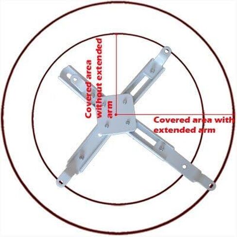 VideoSecu Swivel Tilt Universal Projector Ceiling Mount Bracket Fits Flat and Vaulted Ceiling with 26.7" Extension Pole up to 44 lbs (20 kgs) Load Capacity PJ2W 1CA in Kuwait