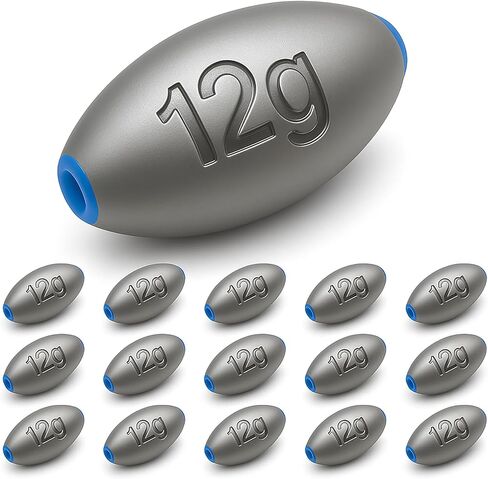 Egg Sinkers Fishing Weights – Lead Oval Sliding Sinkers for Catfish, Bass in Kuwait