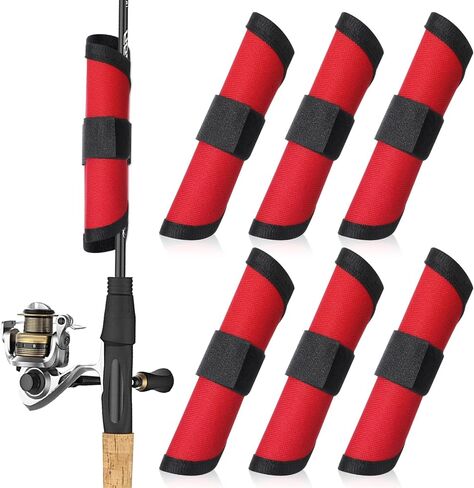 6 Pcs Fishing Lure Wrap, 5.9 Inch Lure Covers, Bait Gloves Lures Shield for Fishing Rod, Fish Hook Storage Protectors, Pole Sleeve Guard for Protecting Fishermen(Green) in Kuwait