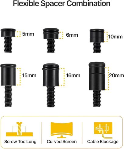 monTEK Universal TV Mounting Hardware Kit with M4, M5, M6, M8 Screws in Kuwait