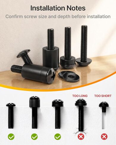 monTEK Universal TV Mounting Hardware Kit with M4, M5, M6, M8 Screws in Kuwait