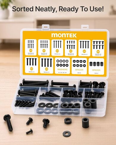 monTEK Universal TV Mounting Hardware Kit with M4, M5, M6, M8 Screws in Kuwait