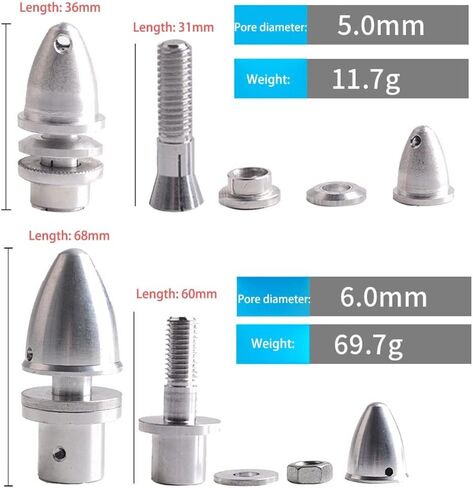 RC Bullet Holder Adapter for Brushless Motor Fits Various RC Models Compatible with 2mm 3. 17mm 4mm 5mm 6mm 8mm 10mm Shafts Works with Airplanes Helicopters and Toy Vehicles(5PCS 3.17MM Adapter) in Kuwait