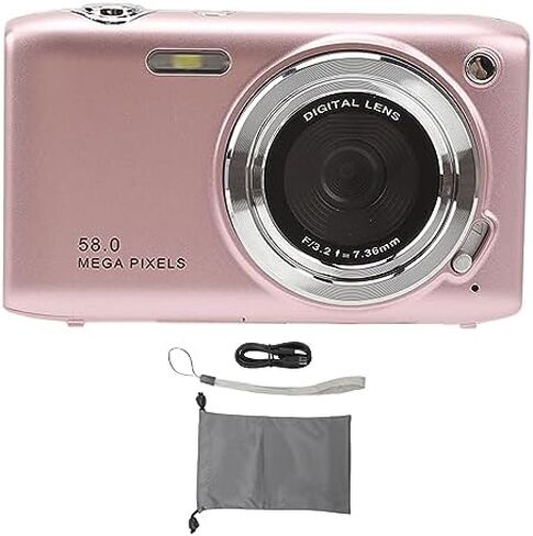 4K Digital Camera, 2.88 Inch Screen 58MP 16X Zoom Digital Video Camera Camcorder Vlog Camera, Fixed Focal Macro, Timed Photography, for Travel Outdoor Indoor Photography () in Kuwait