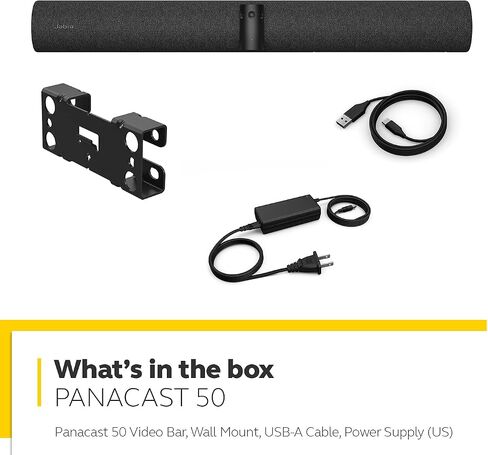 Jabra PanaCast 50 – Intelligent 180° Panoramic-4K Meeting Room Video Camera – Inclusive Video Conferencing Camera with Full Room Coverage, (Black) (Renewed) in Kuwait