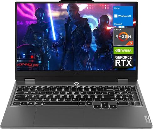 Lenovo LOQ 15 15ARP9 RTX 4060 Gaming Laptop, 15.6" FHD 144Hz, AMD Ryzen 7 7435HS, NVIDIA RTX 4060, 32GB DDR5 RAM, 1TB SSD, Backlit KB, RJ-45, Bundle with PCO Laptop Cooler in Kuwait