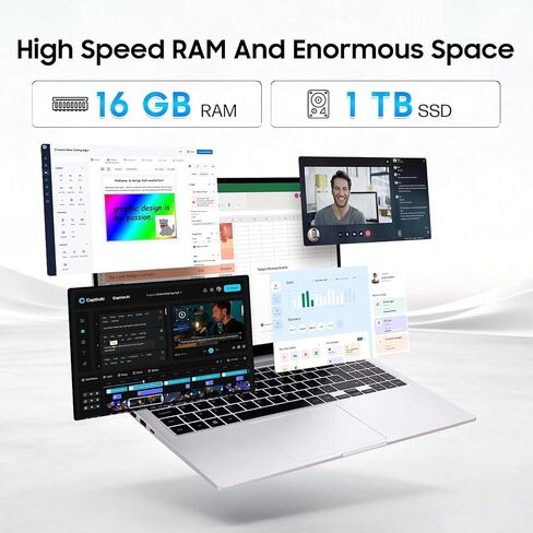 Samsung Galaxy Book4 Laptop Computer - Students and Business, 15.6" FHD, Intel Core 7-150U, 16 GB RAM 6000 MHz, 1 TB SSD, Copilot AI, Fingerprint, Backlit KB, Long Battery, Windows 11 Pro, W/Mouse in Saudi Arabia